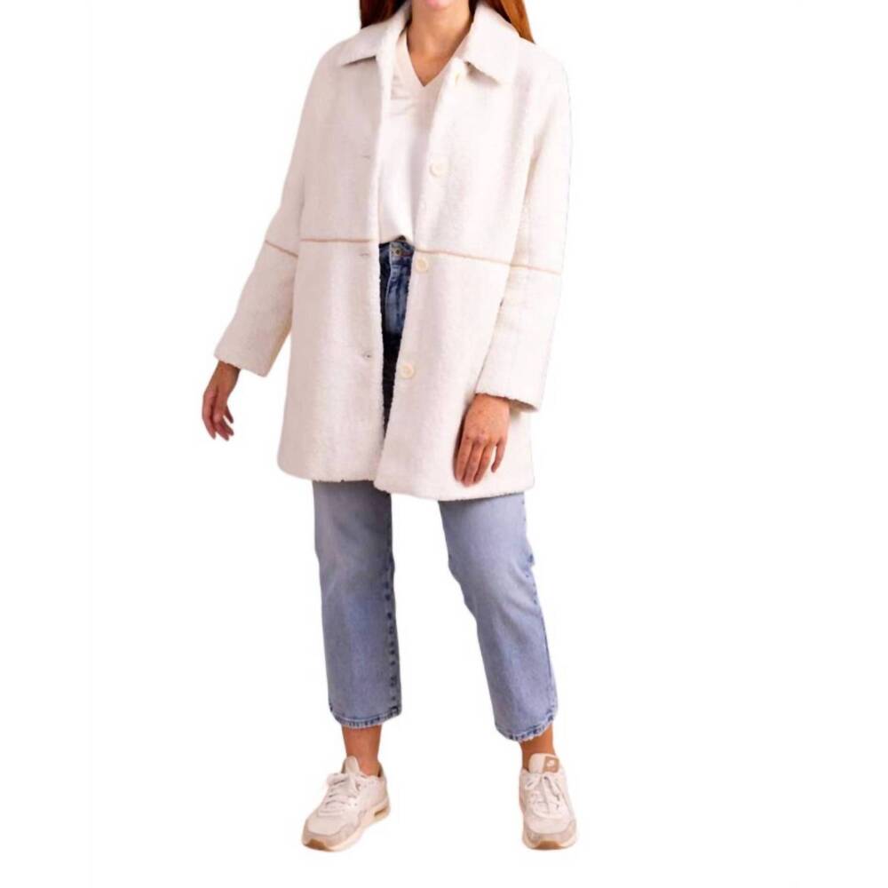 NEW S'EDGE aspen sherpa coat in white